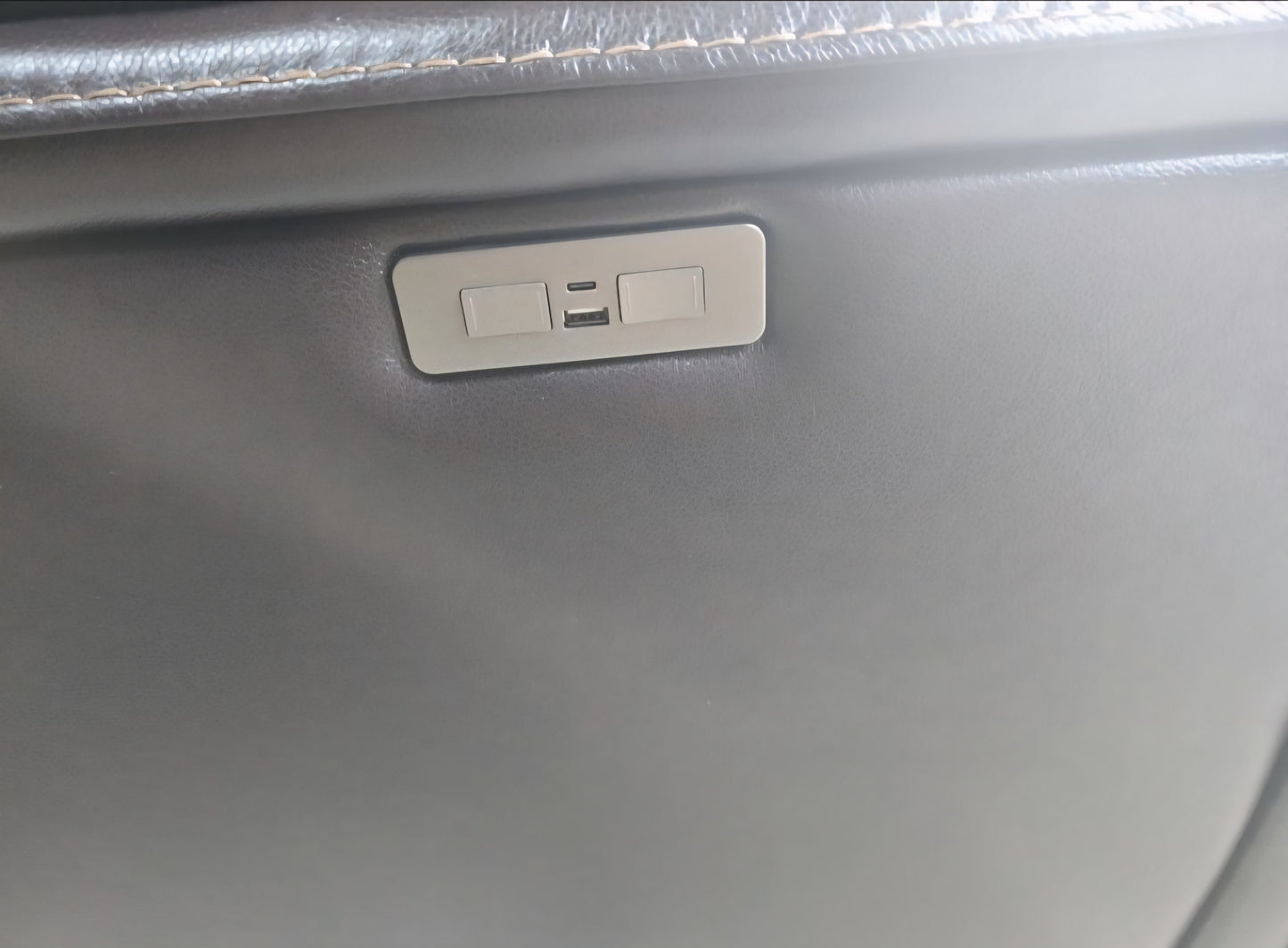 -1223- 2 Matching Barcalounger Bryson Top Grain Leather Power Rocker Recliner