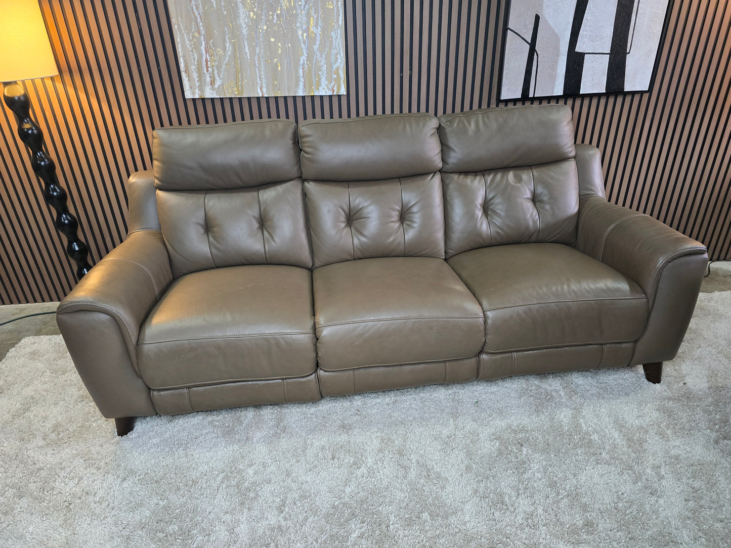 -1223- Malibu 2-piece Leather Power Reclining Set with Power Headrests – Sofa and Loveseat