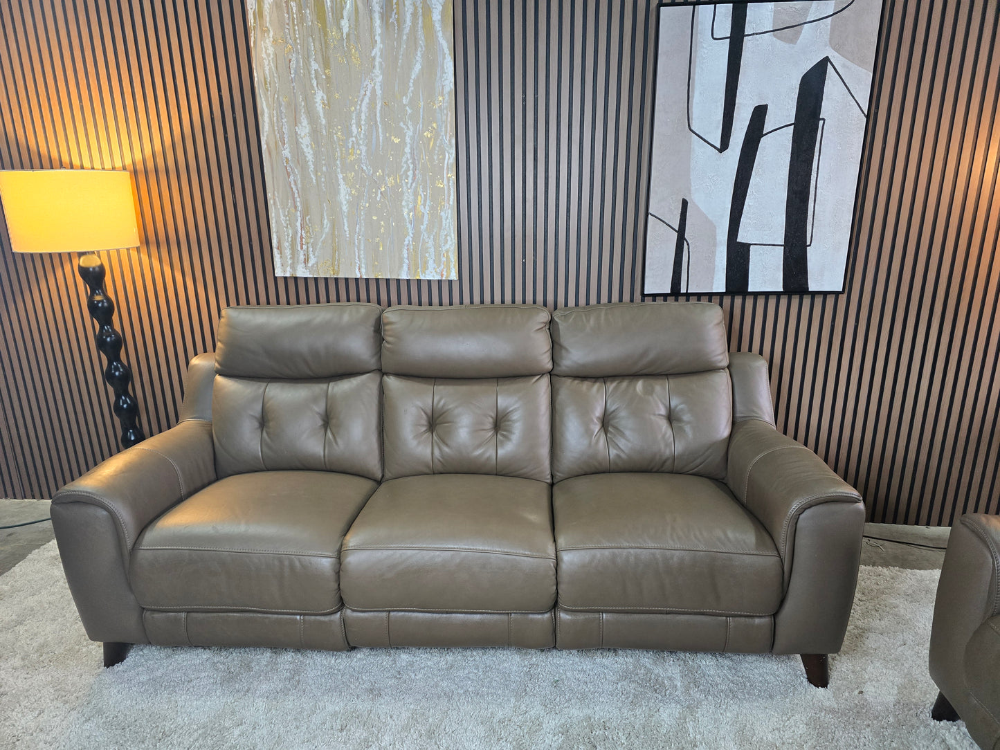 -1223- Malibu 2-piece Leather Power Reclining Set with Power Headrests – Sofa and Loveseat