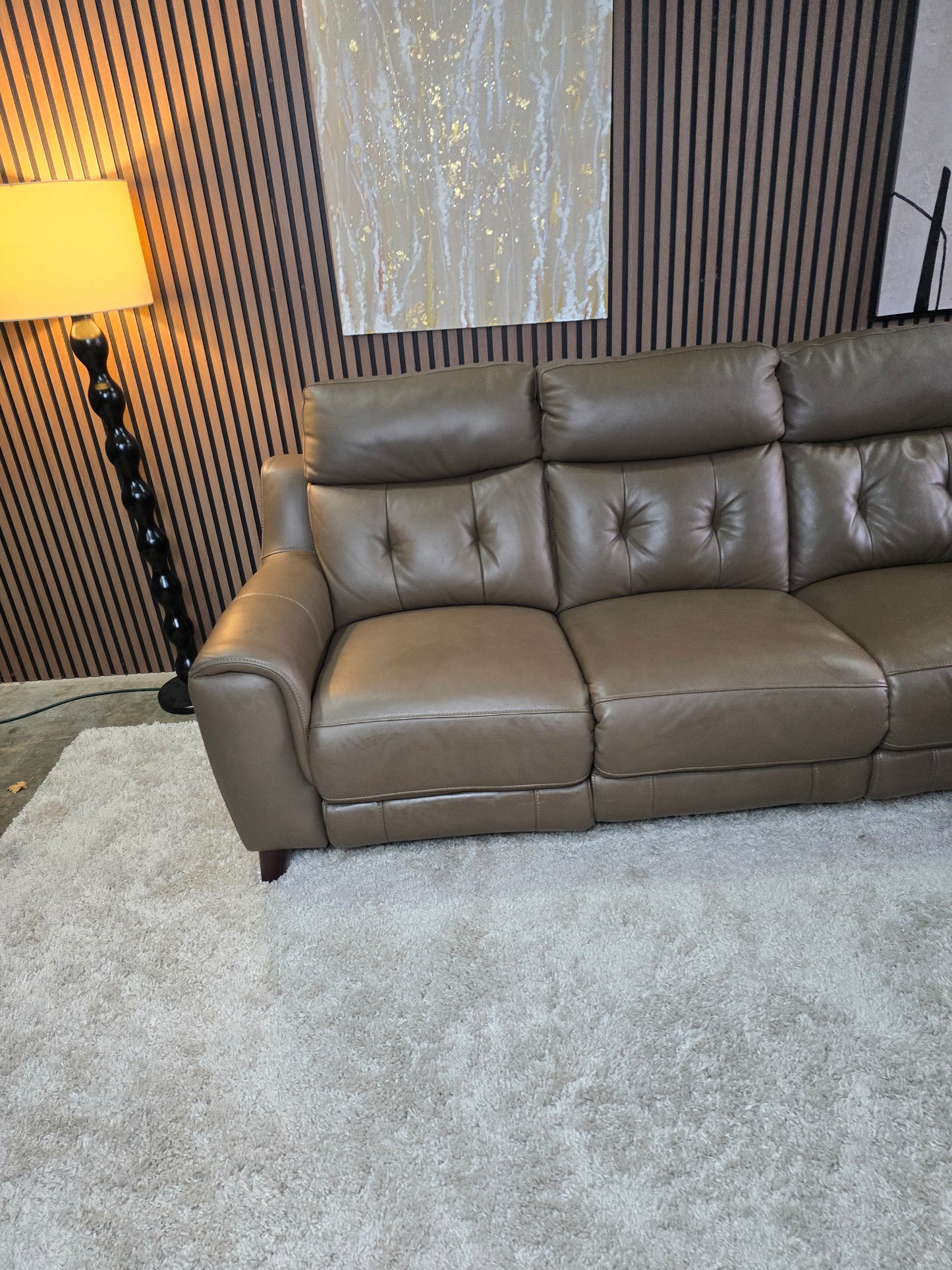 -1223- Malibu 2-piece Leather Power Reclining Set with Power Headrests – Sofa and Loveseat