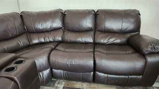 Reclining leather sectional 6 piece modular