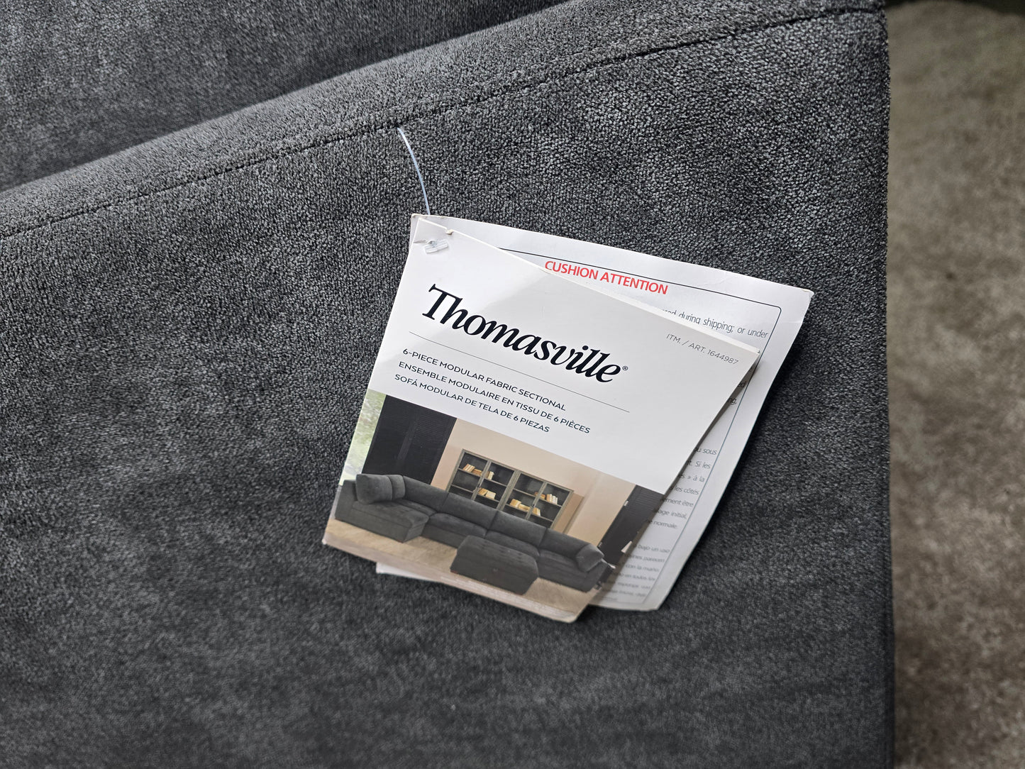 Like New- Tisdale Special Edition 9 piece Modular and Storage Compartment USB Option with Ottoman